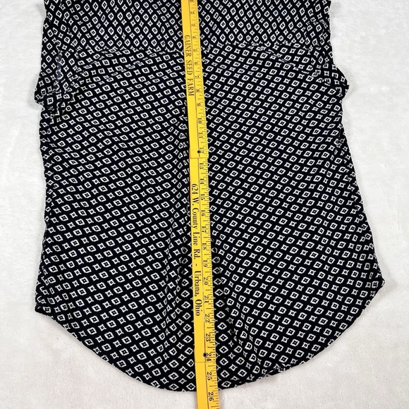 Jachs Girlfriend Short Sleeve Button Down Shirt Women Medium Blue Y2K Academia - Picture 7 of 7